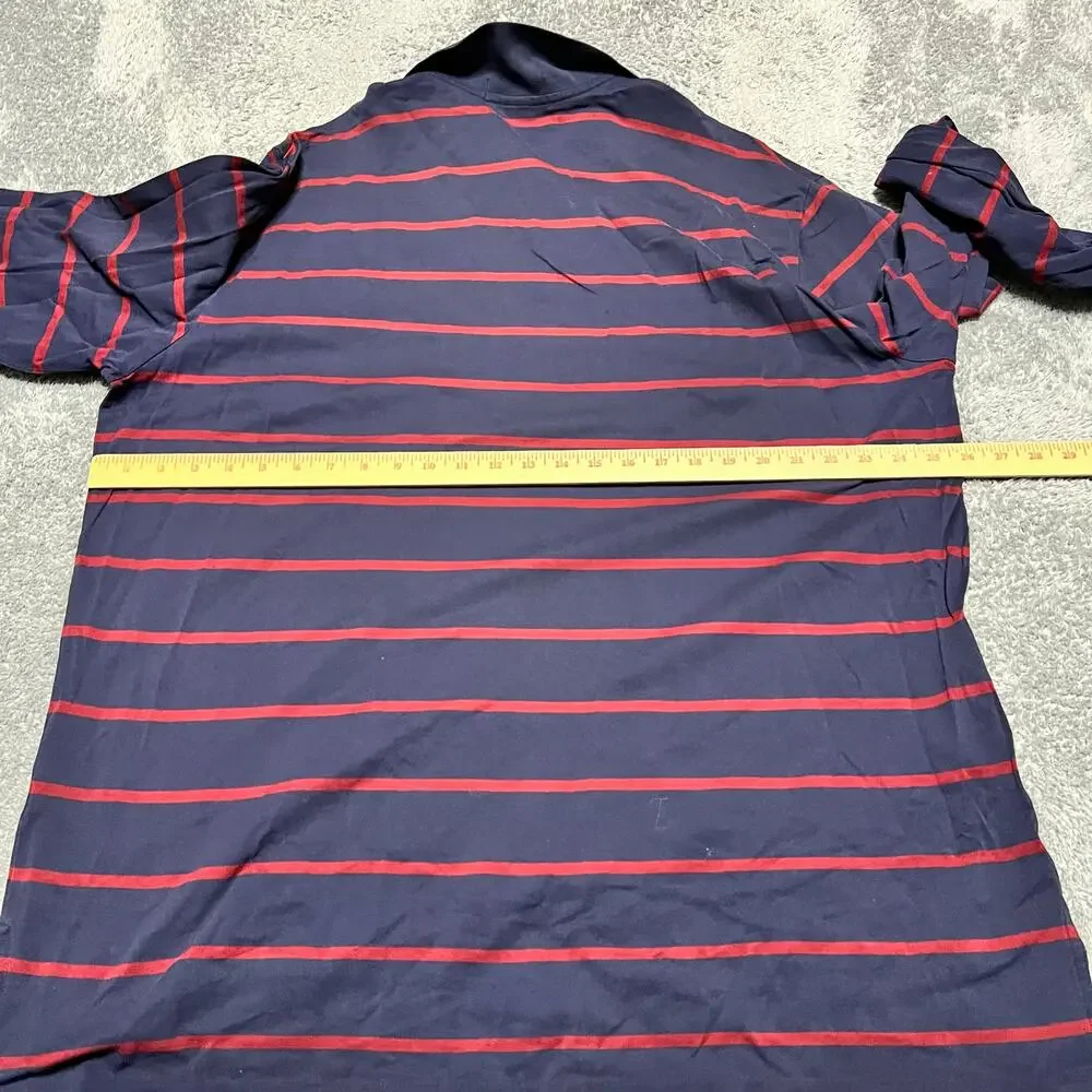 Polo Ralph Lauren Shirt Mens XL Striped Long Sleeve Polo *flaw